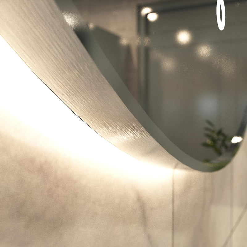 LUXE600-OBS LED Bathroom mirror in warm white light