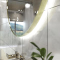 LUXE600-OTG LED Bathroom Mirror in natural white light close up shot