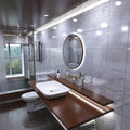 LED Bathroom mirror in cool white light backlit