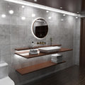 loo setting with LED Bathroom mirror in natural white light