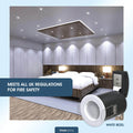 Die-Cast, Fire Rated LED Downlight, GU10, Dimmable, Twist and Lock. Choice of colours.