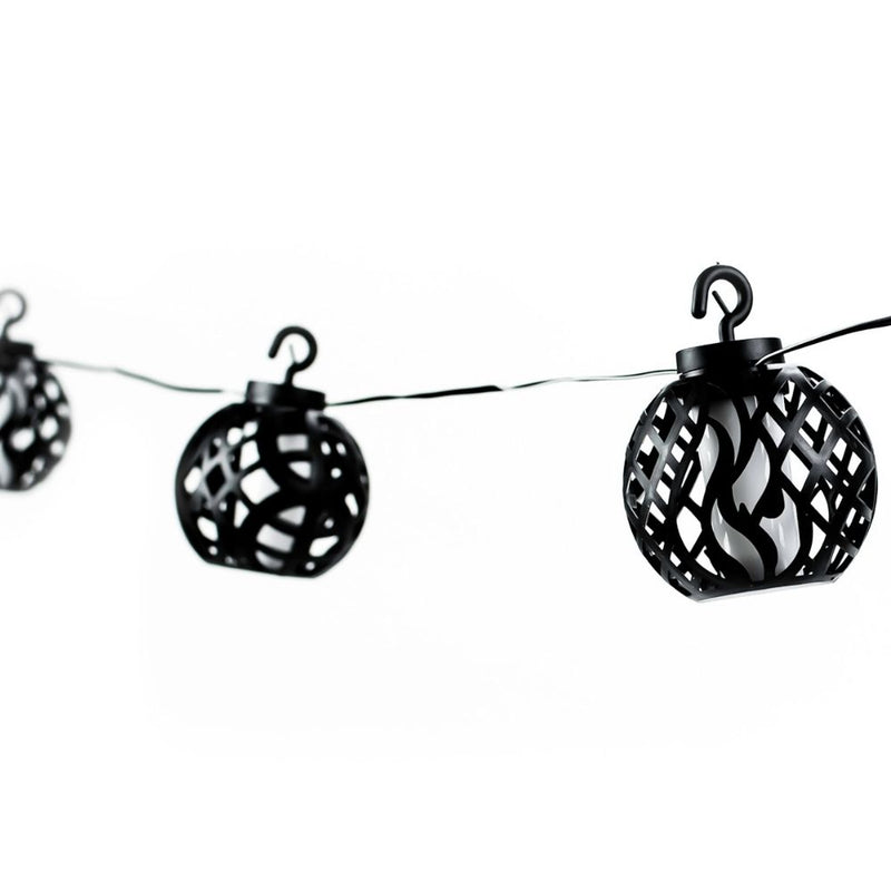 black lantern string lights