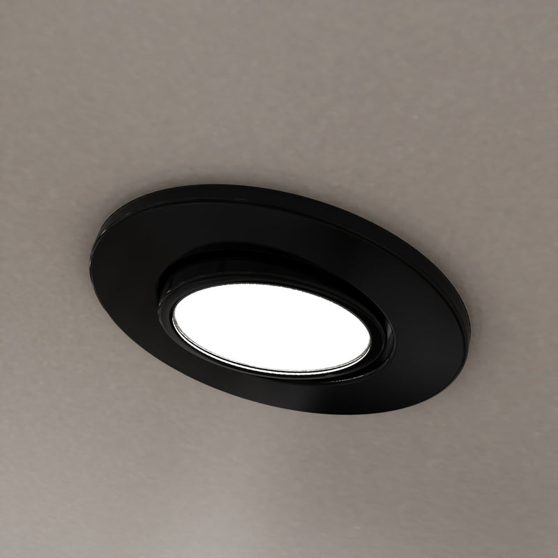 mounted tilt black fire-rated downlights