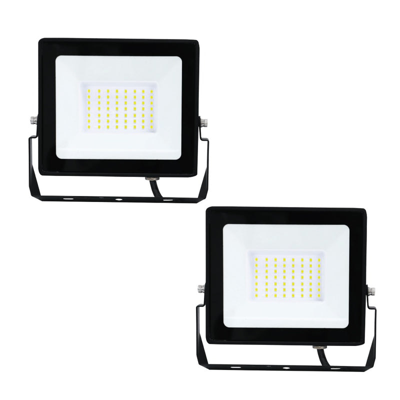 Pack of 2 Eco 50W Flood LED Outdoor Lights – 6500K Cool White