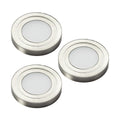 Three 2.7W Natural White Cabinet Light – Brushed Nickel 