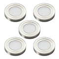 Five 2.7W Natural White Cabinet Light – Brushed Nickel 