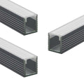 3-Pack LED Strip Light Surface Mounting Channels with Diffusers – 2M Each