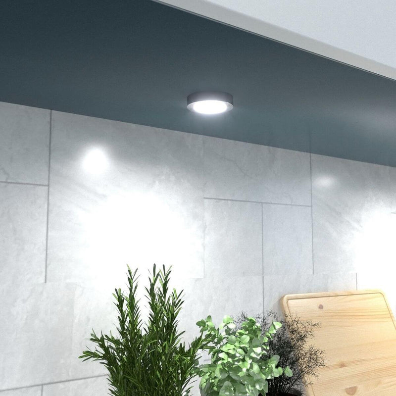 Kitchen 1 Natural White Mains Powered Brushed Chrome Under-Cabinet Light