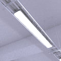 close up of a mounted LED batten with cool white light