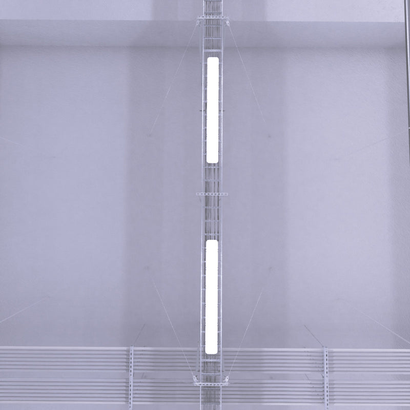hanging LED battens with cool white light