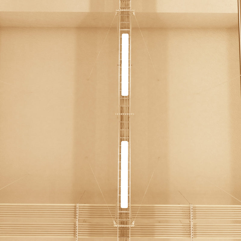 hanging LED battens with warm white light