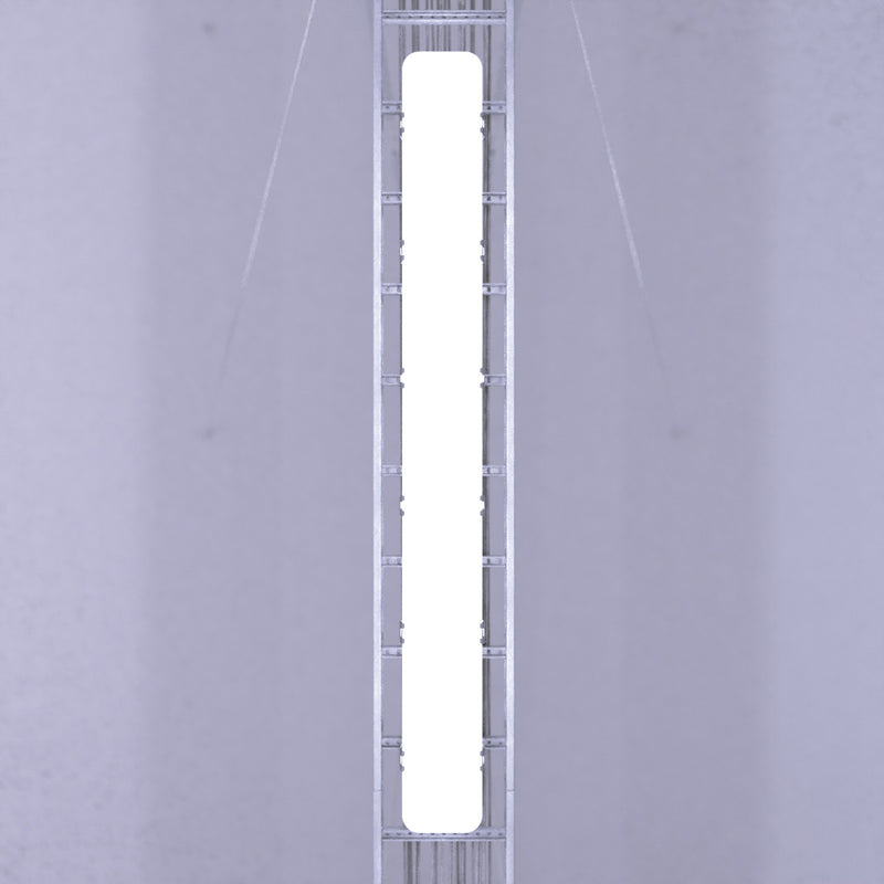 close up of mounted LED batten with cool white light