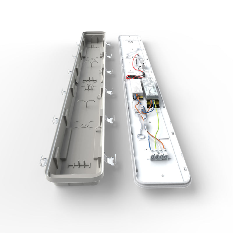 inside the 60w IP65 LED batten with emergency module, 180cm