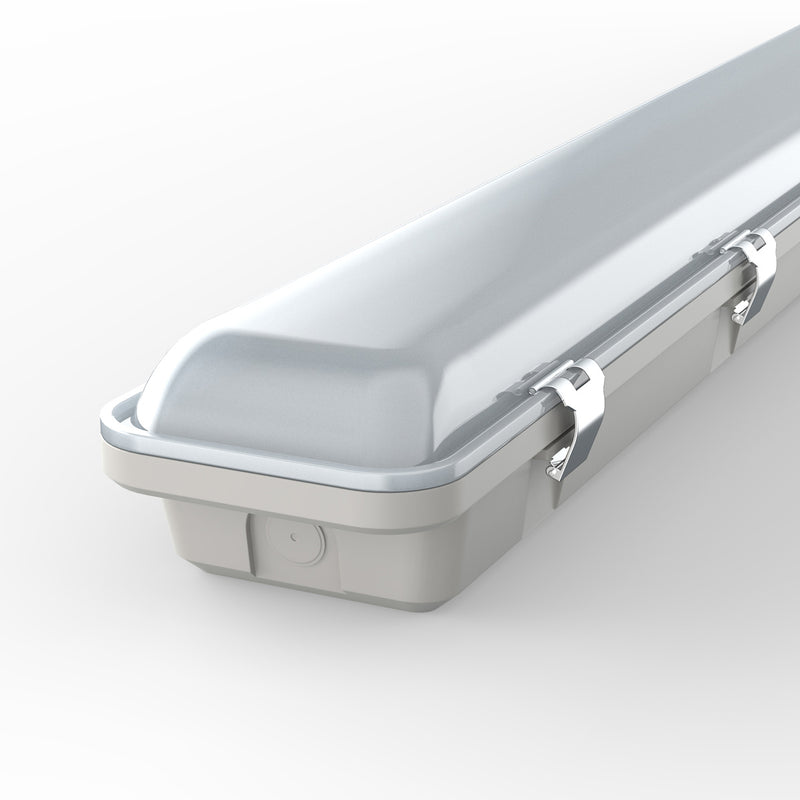 mid close up of a 60w CCT IP65 LED batten with sensor, 180cm