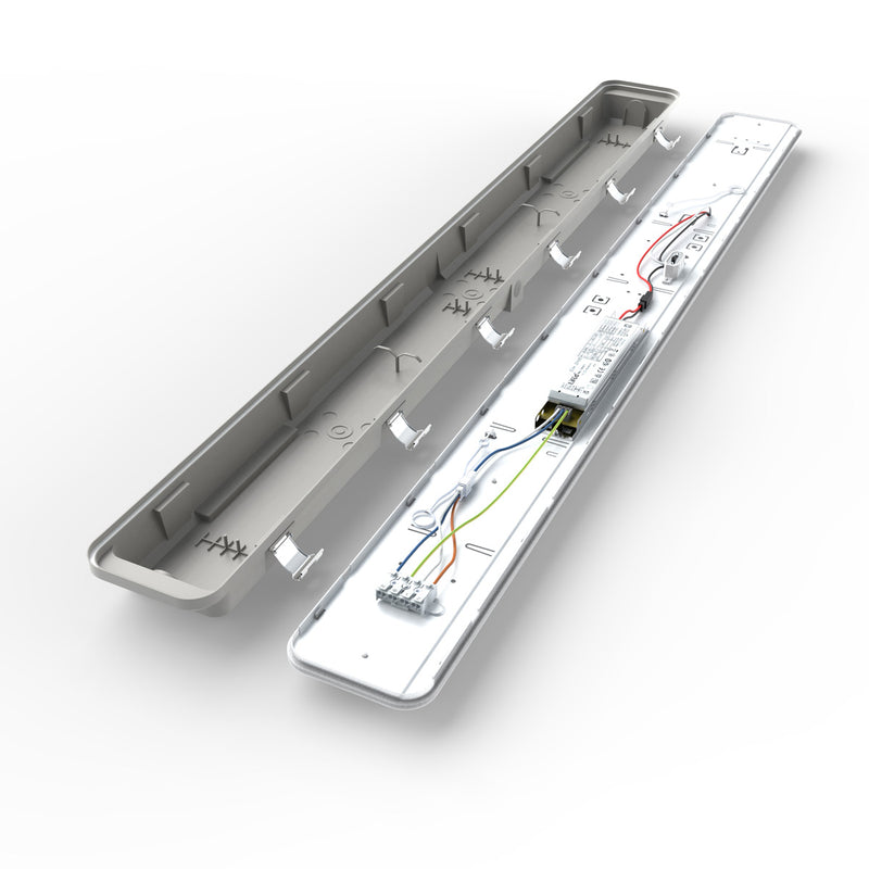 inside the 60w CCT IP65 LED batten light, 150CM