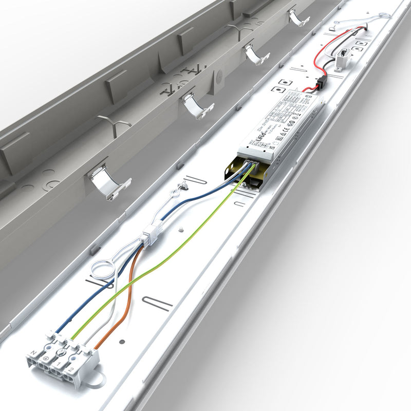 inside a 40w CCT IP65 LED Batten, 120cm