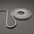 5m Long 4mm Flexible Neon Flex / Strip Lighting – Dotless – Natural White – Black (angle 1)