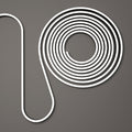 5m Long 4mm Flexible Neon Flex / Strip Lighting – Dotless – Natural White – Black (angle 2)