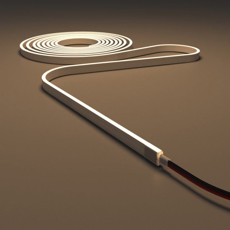 3m Long 4mm Flexible Neon Flex / Strip Lighting – Dotless – Warm White (angle 5)