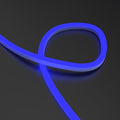 RGB neon flex side bending - blue looped close up shot