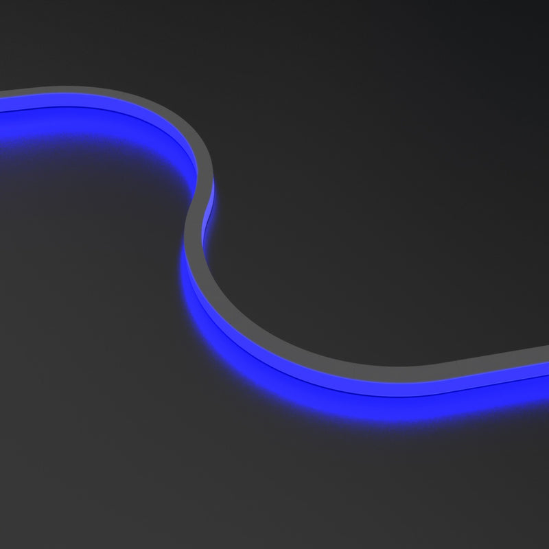 top bending RGB neon flex in blue s bended