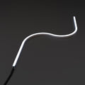 cool white side bending neon flex curved in black background