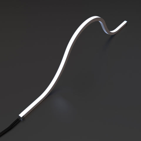 cool white top bending neon flex arched