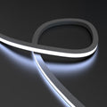 cool white top bending neon flex looped close up