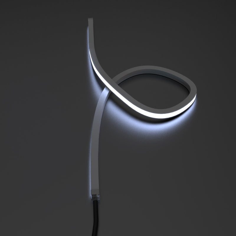 cool white top bending neon flex looped