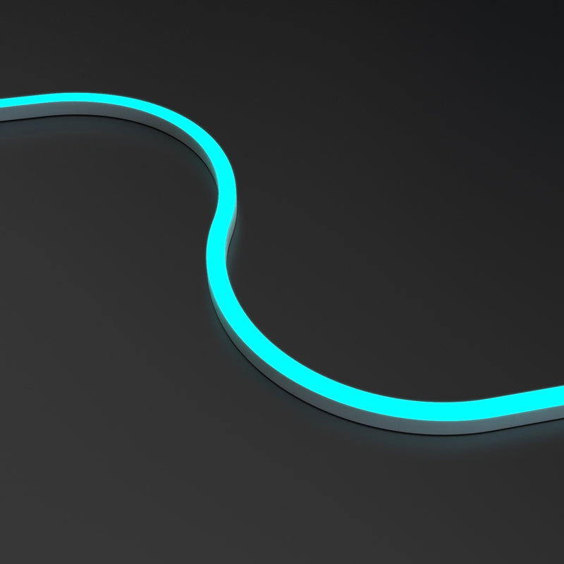 RGB neon flex side bending - cyan bending both sides 