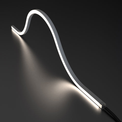 natural white side-bending neon flex arched