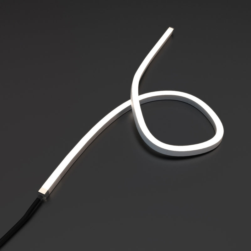 Natural White side bending LED strip looped full view
