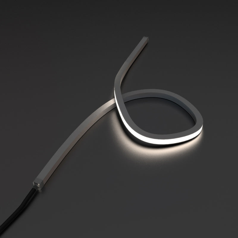 natural white top bending neon flex loop in a different angle