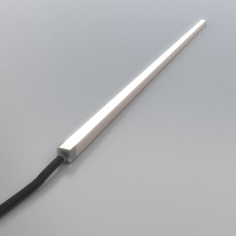 natural white top bending neon flex full view shot with wiring