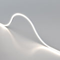 natural white side-bending neon flex arched close up