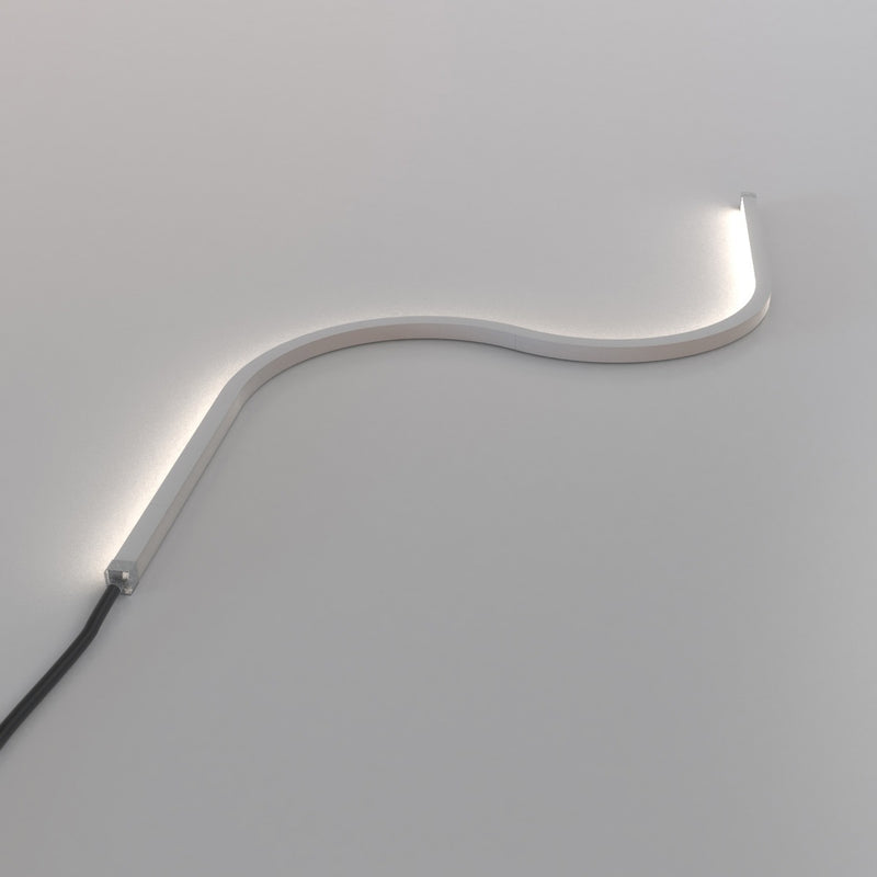 natural white top bending neon flex s curved side shot