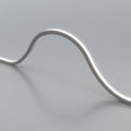 natural white top bending neon flex arched close up