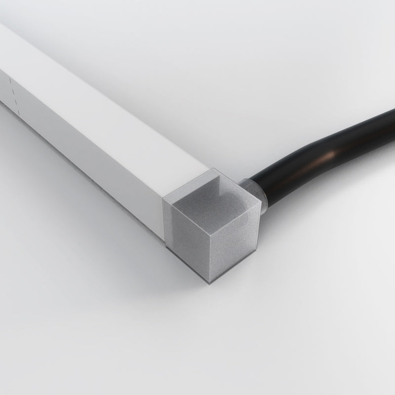 side bending warm white LED flex with end caps and wiring