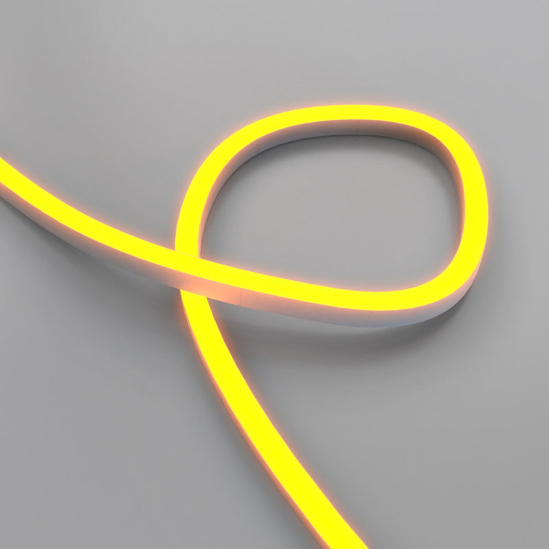 RGB neon flex side bending - orange looped close up shot