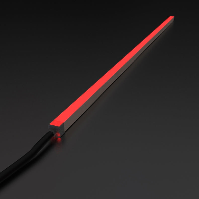 top bending RGB neon flex in red full view shot