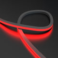 top bending RGB neon flex in red looped close up shot