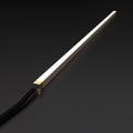 top bending warm white neon flex strip full view shot