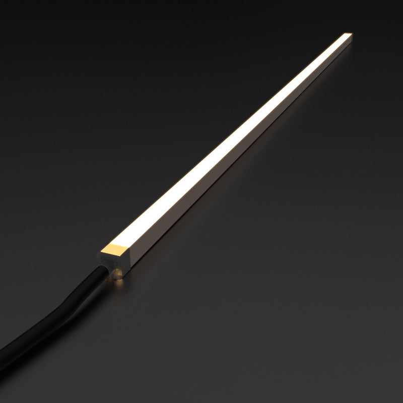 top bending warm white neon flex with wiring full view