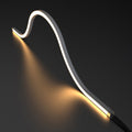 side bending warm white neon flex arched facing shot
