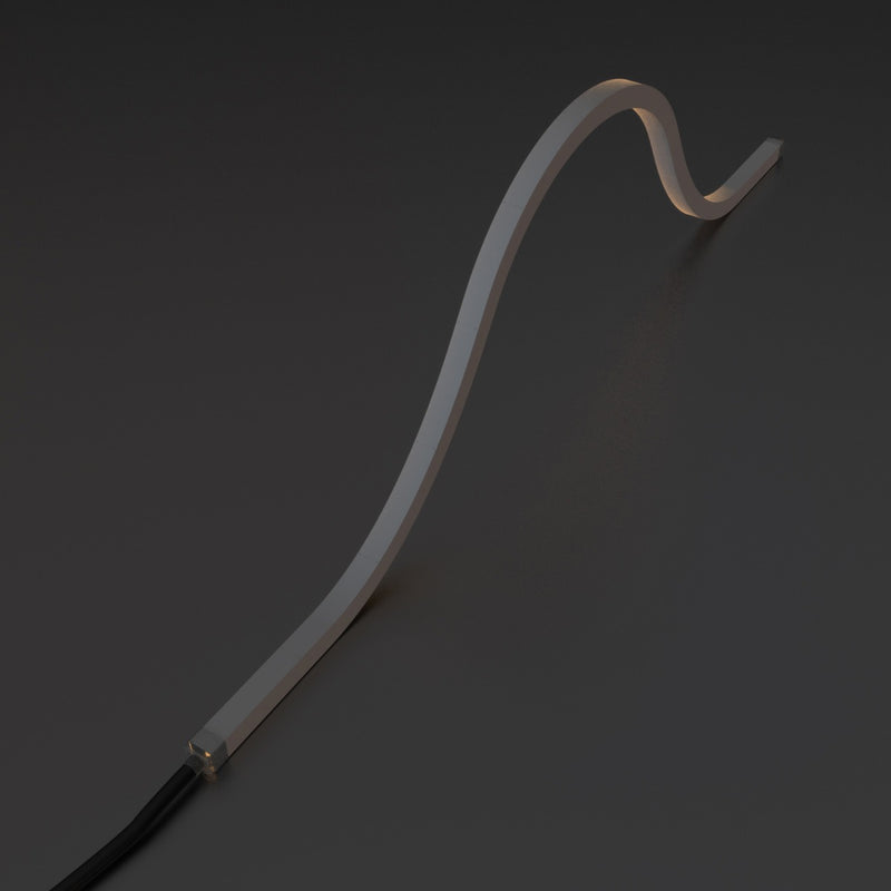 side bending warm white neon flex arched, back shot