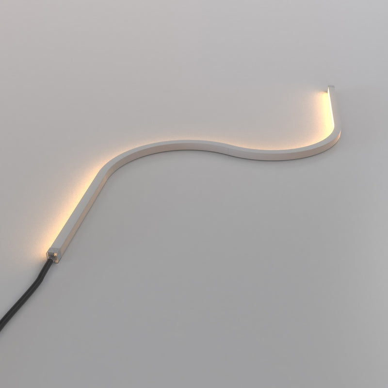 top bending warm white neon flex strip side shot