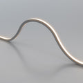 top bending warm white neon flex arched close up