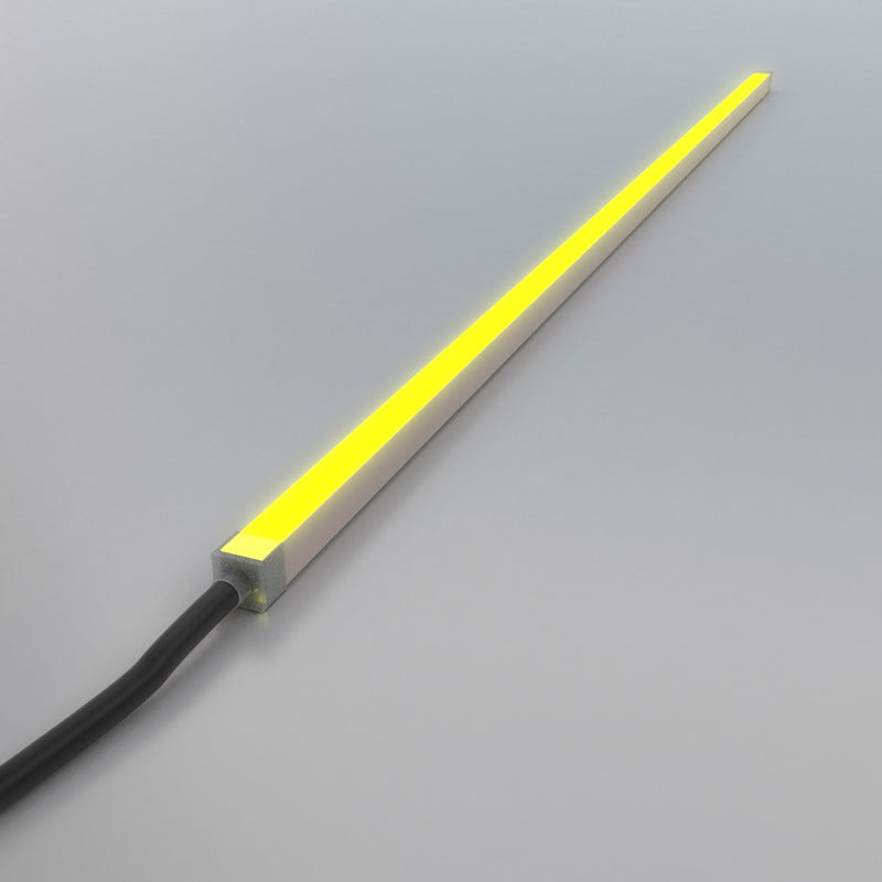 top bending RGB neon flex in yellow full view shot