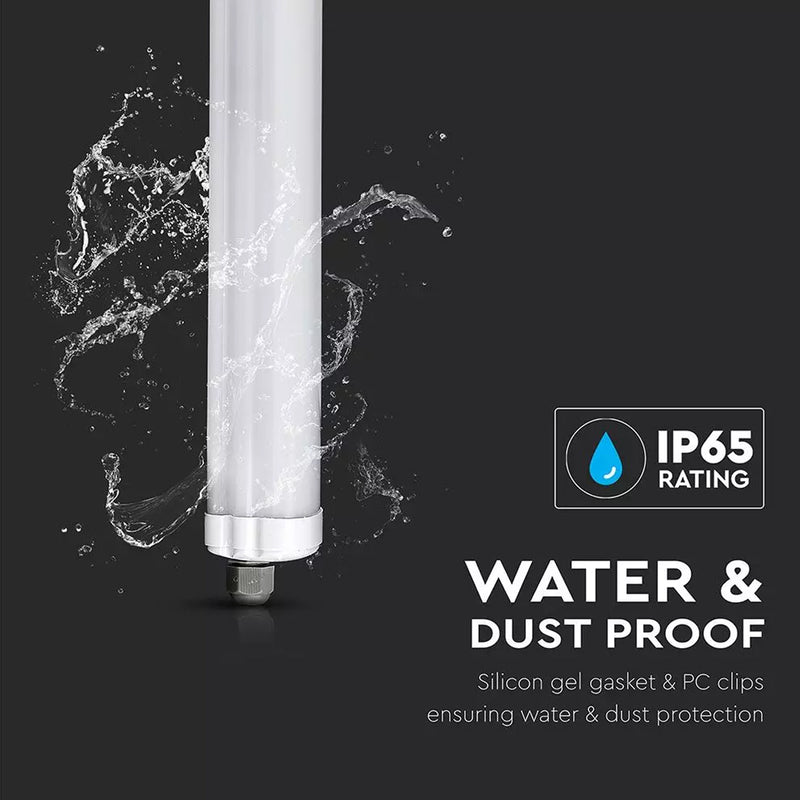 4FT Waterproof IP65 LED Batten Light Fitting Water and Dust Proof