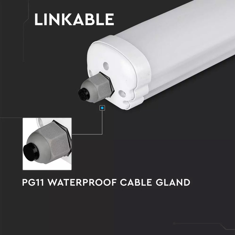 Linkable 4FT Waterproof IP65 LED Batten Light Fitting